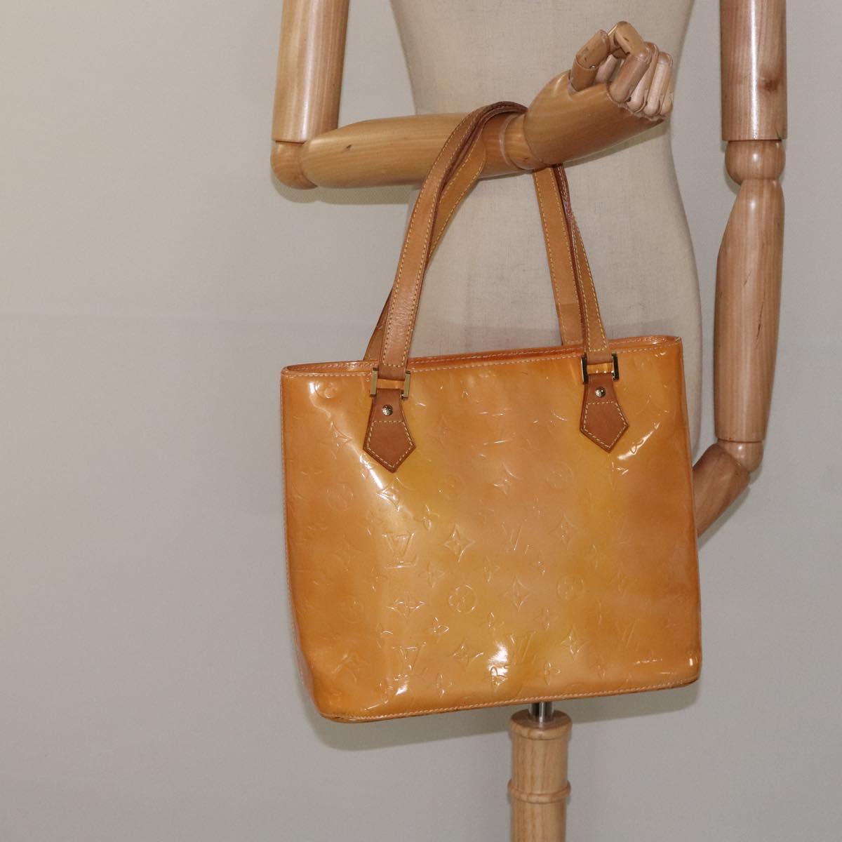 LOUIS VUITTON Monogram Vernis Houston Bag Marshmallow Pink M91302 LV Auth th6013