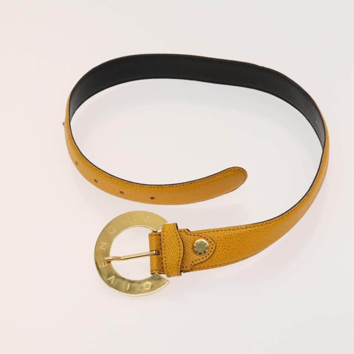 Salvatore Ferragamo Givenchy Belt Leather 2Set Yellow Auth th6037