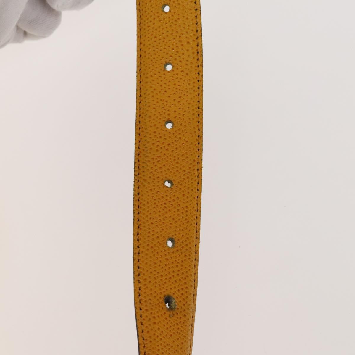 Salvatore Ferragamo Givenchy Belt Leather 2Set Yellow Auth th6037