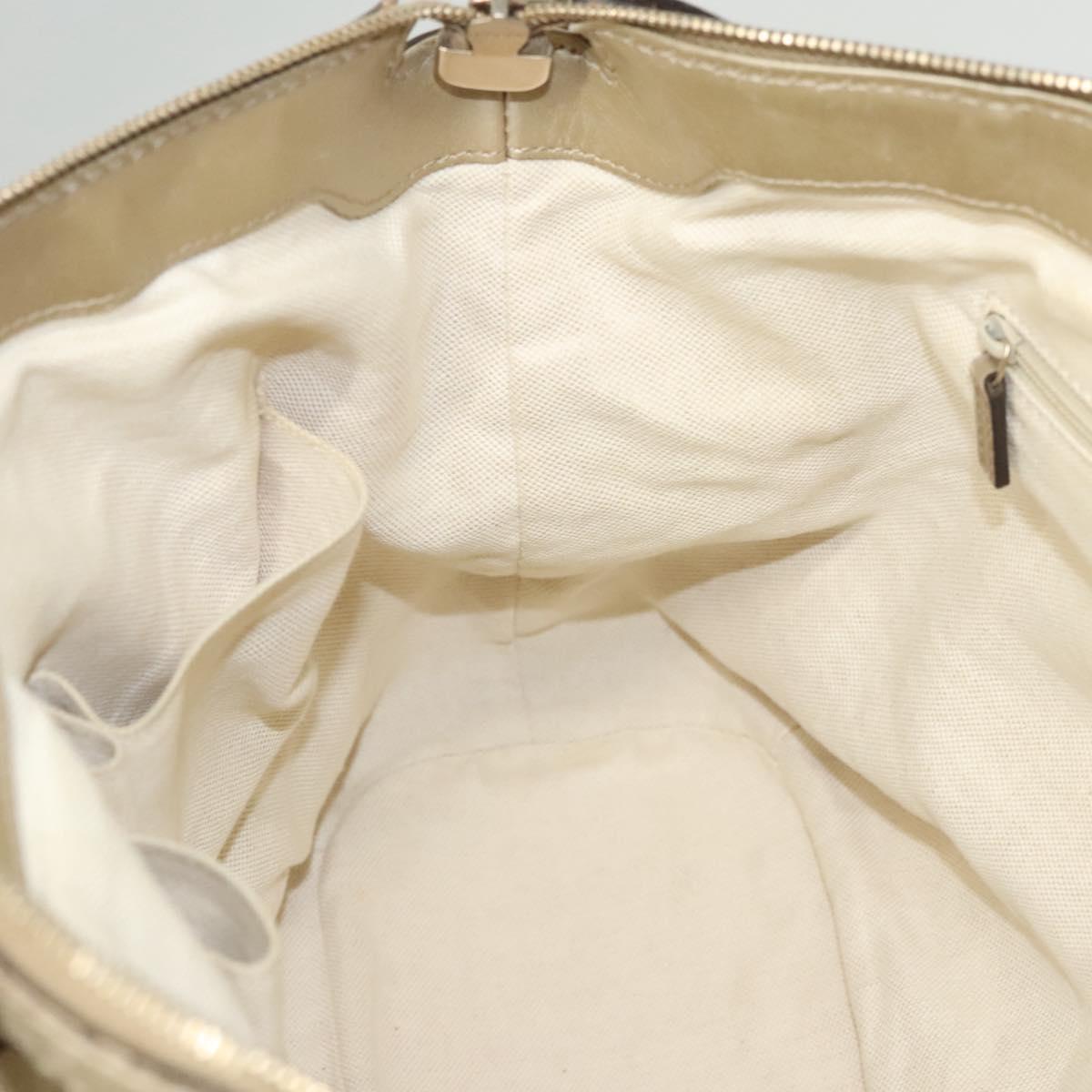 GUCCI GG Canvas Hand Bag 2way Beige Gold 285730 Auth th6045