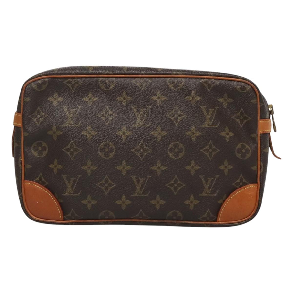 LOUIS VUITTON Monogram Compiegne 28 Clutch Bag M51845 LV Auth th6047