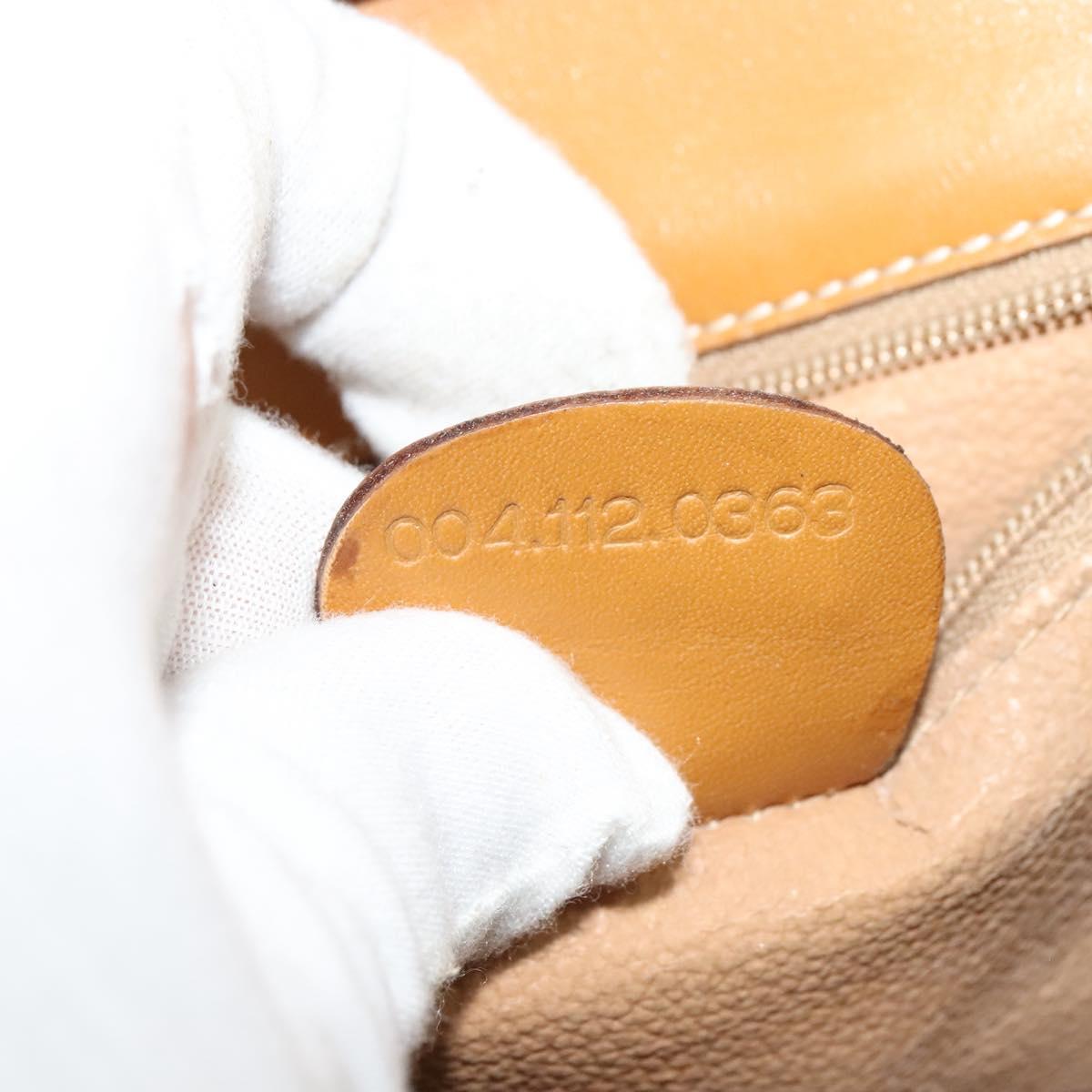 GUCCI Micro GG Supreme Shoulder Bag PVC Beige Gold Auth th6085