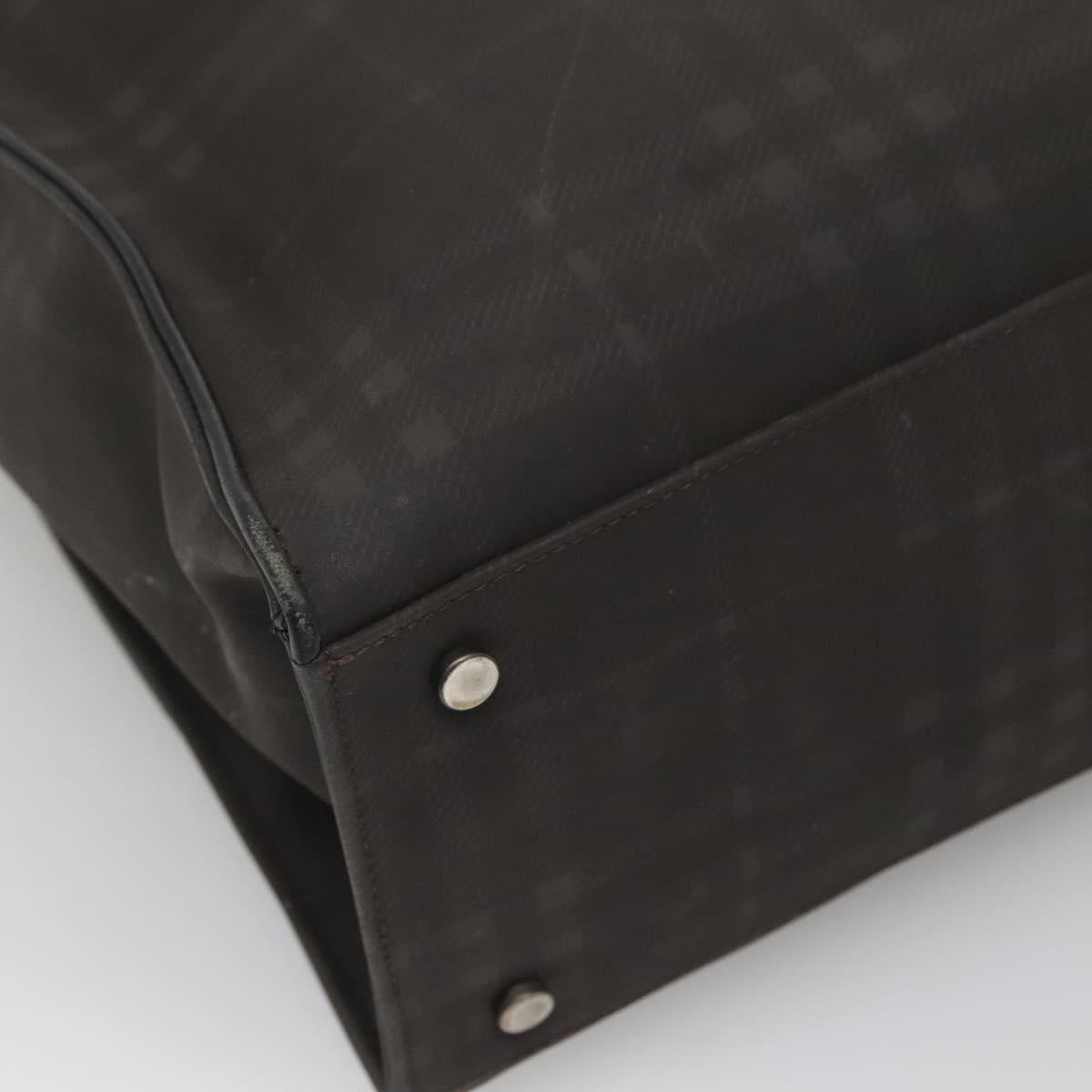 BURBERRY Nova Check Tote Bag PVC Black Auth th6087