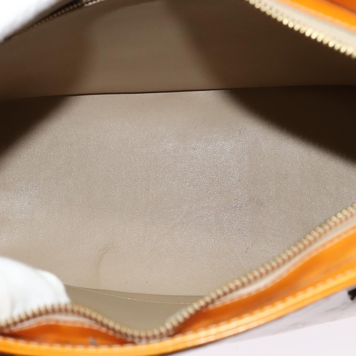 LOUIS VUITTON Monogram Vernis Houston Hand Bag Beige M91004 LV Auth th6098