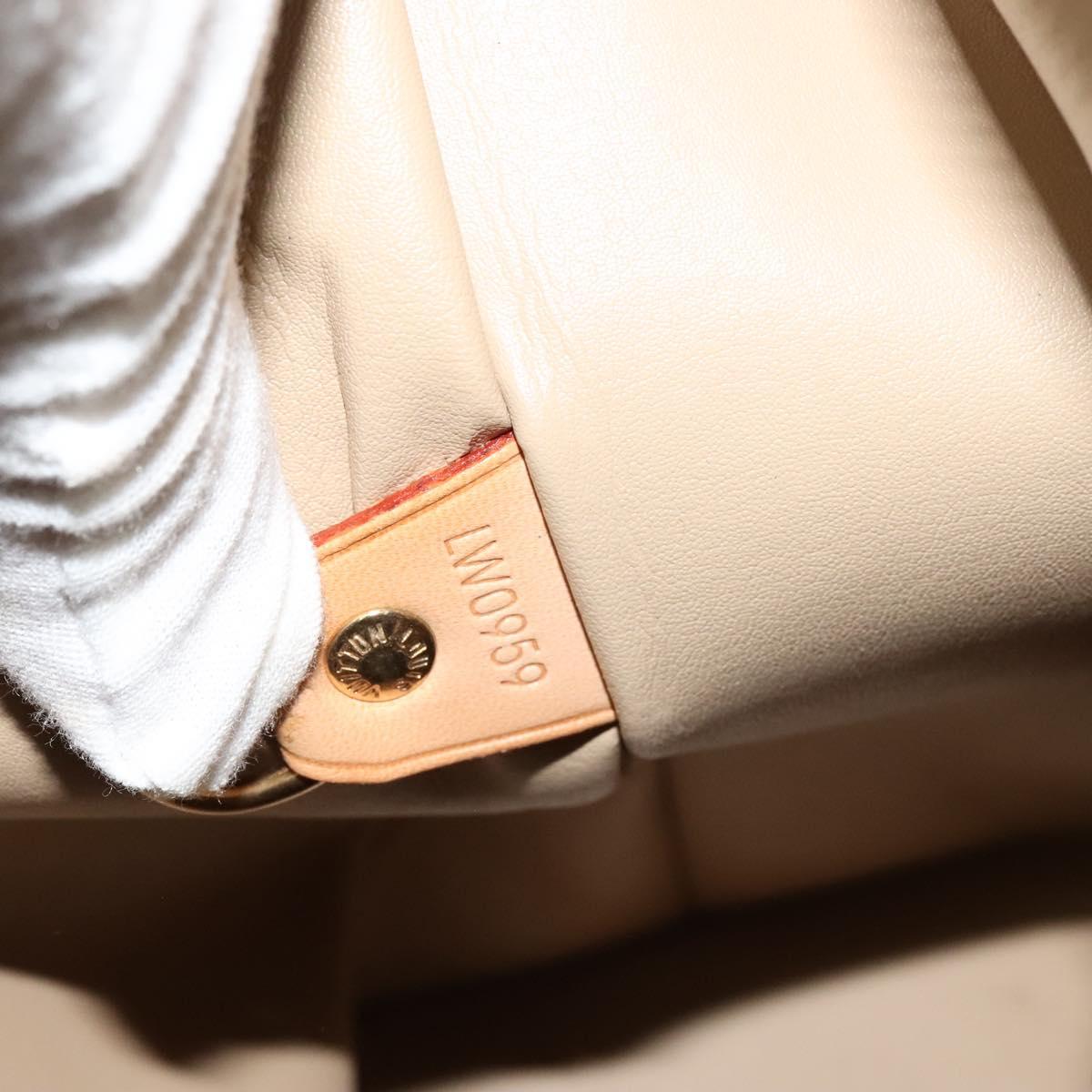 LOUIS VUITTON Monogram Vernis Houston Hand Bag Beige M91004 LV Auth th6098