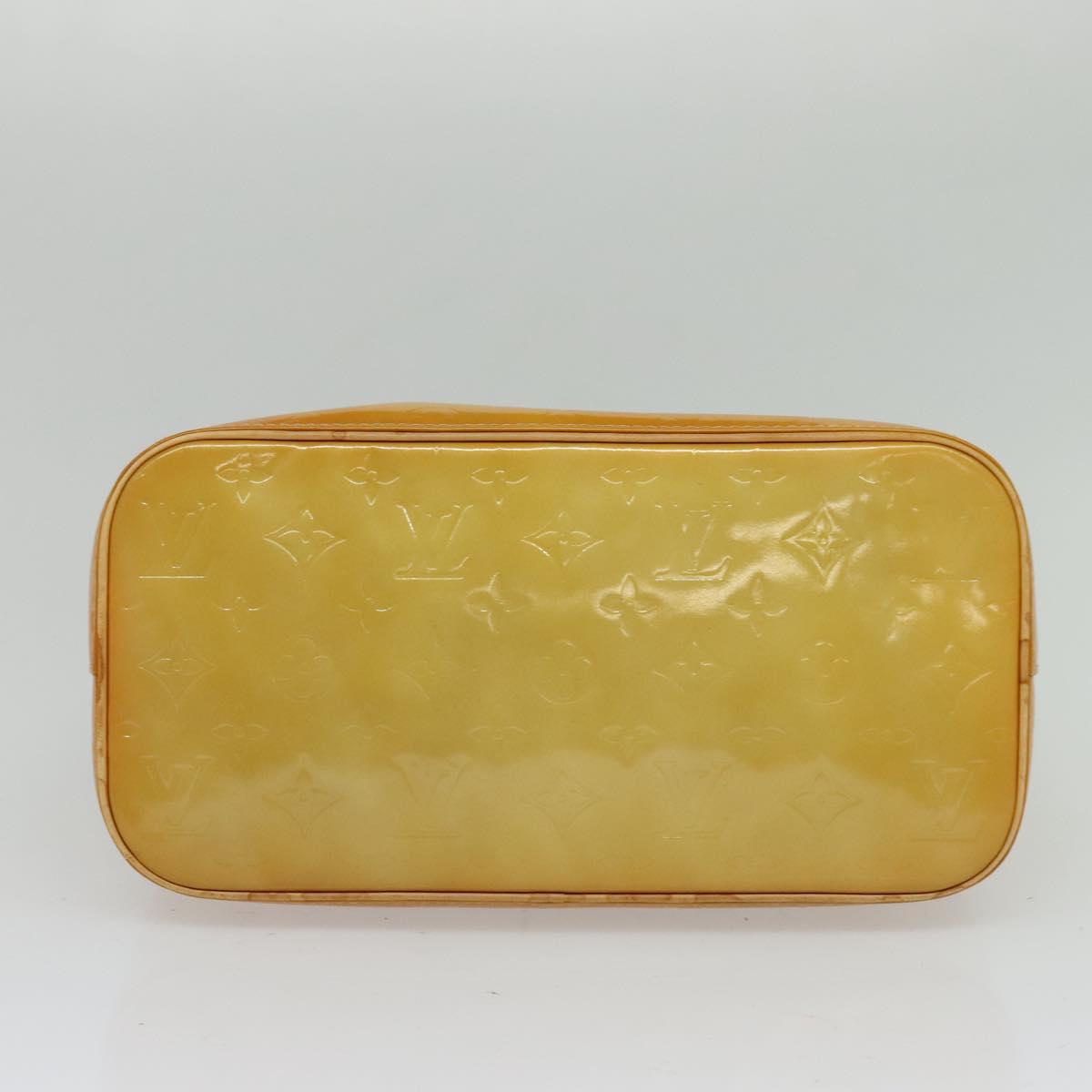 LOUIS VUITTON Monogram Vernis Houston Hand Bag Beige M91004 LV Auth th6098