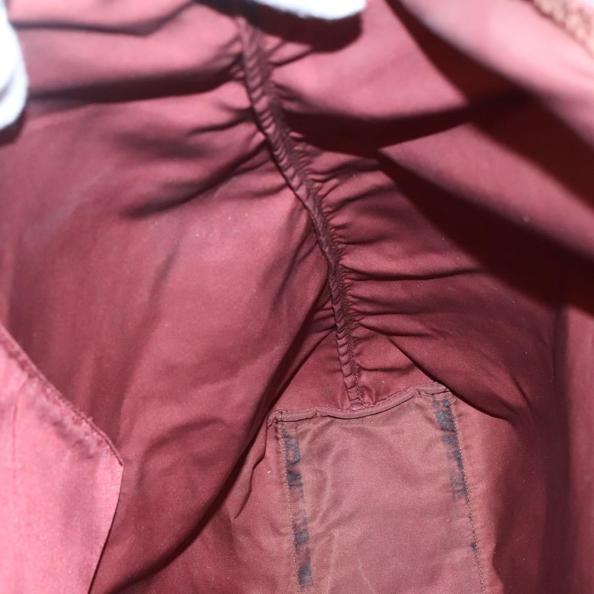 PRADA Hand Bag Nylon Red Auth th6103