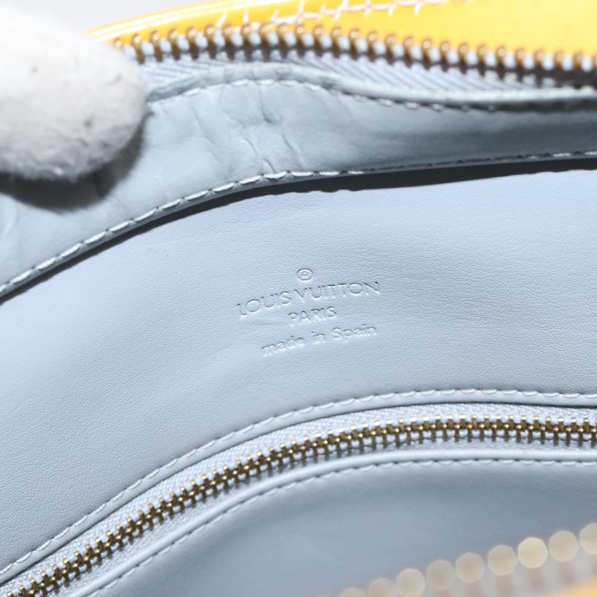 LOUIS VUITTON Monogram Vernis Houston Hand Bag Gris M91053 LV Auth th6122