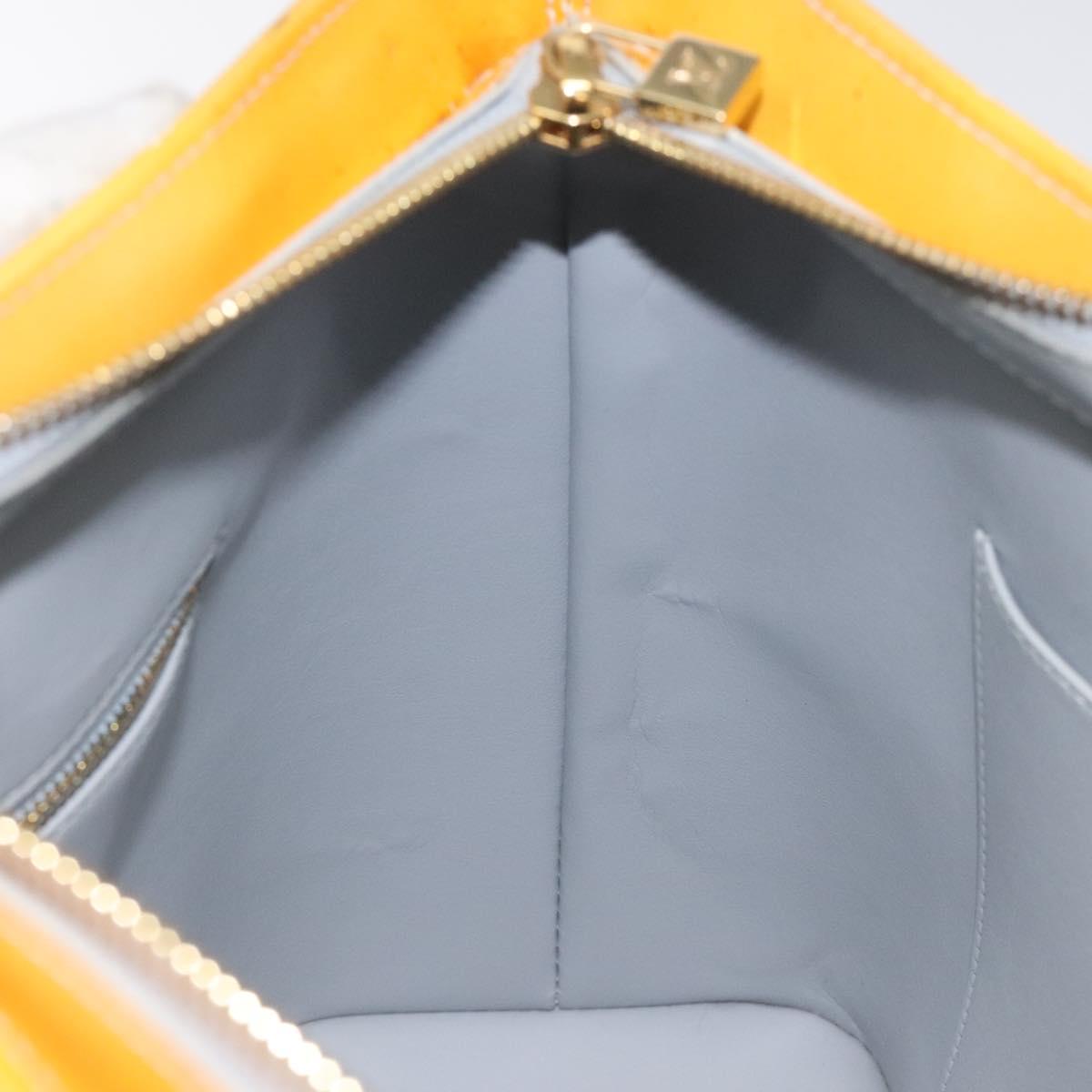 LOUIS VUITTON Monogram Vernis Houston Hand Bag Gris M91053 LV Auth th6122