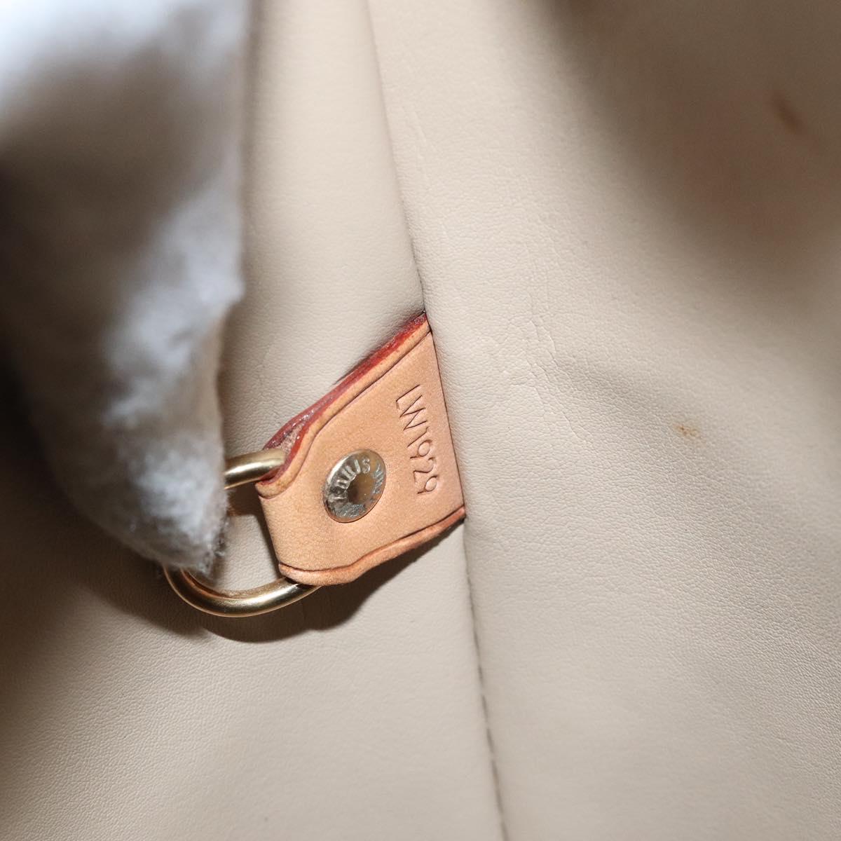 LOUIS VUITTON Monogram Vernis Houston Hand Bag Beige M91004 LV Auth th6124