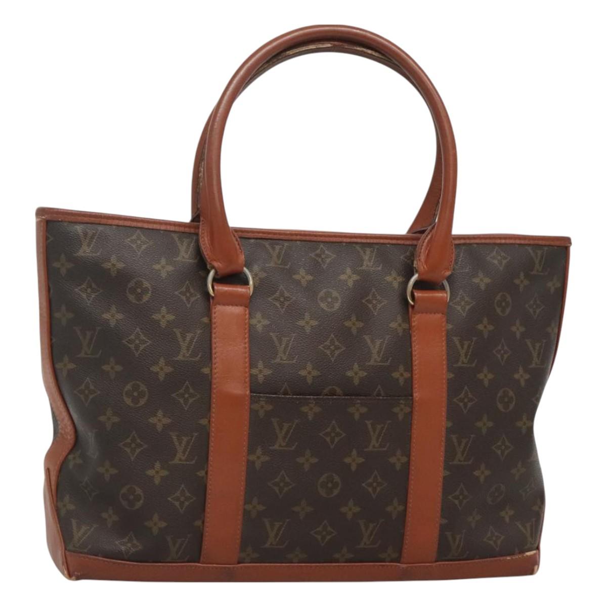 LOUIS VUITTON Monogram Sac Weekend PM Hand Bag M42425 LV Auth th6126