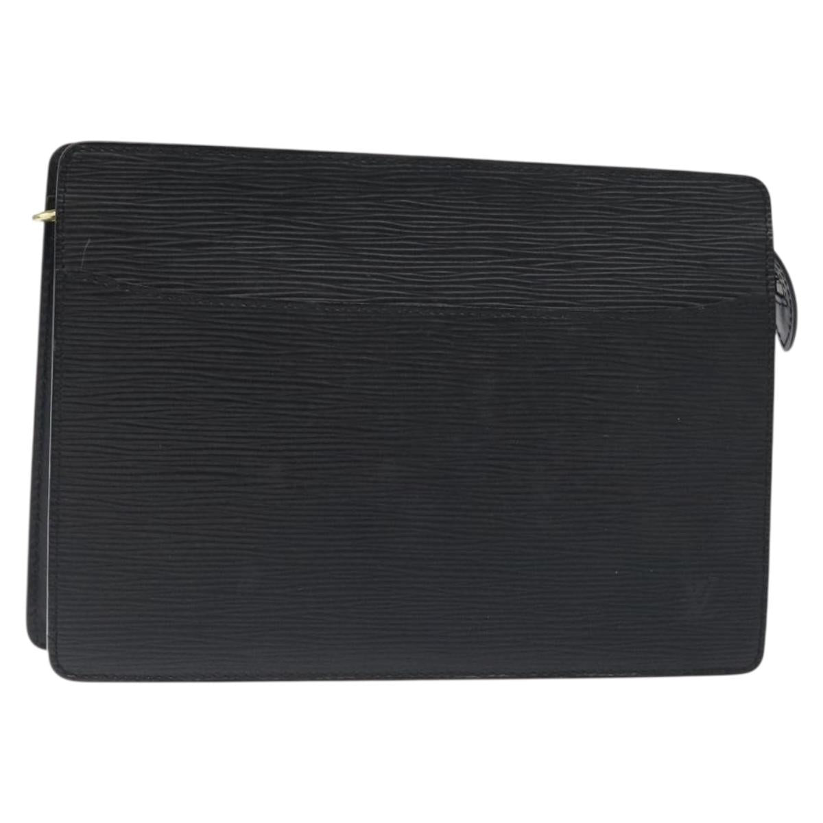 LOUIS VUITTON Epi Pochette Homme Clutch Bag Black Noir M52522 LV Auth th6189