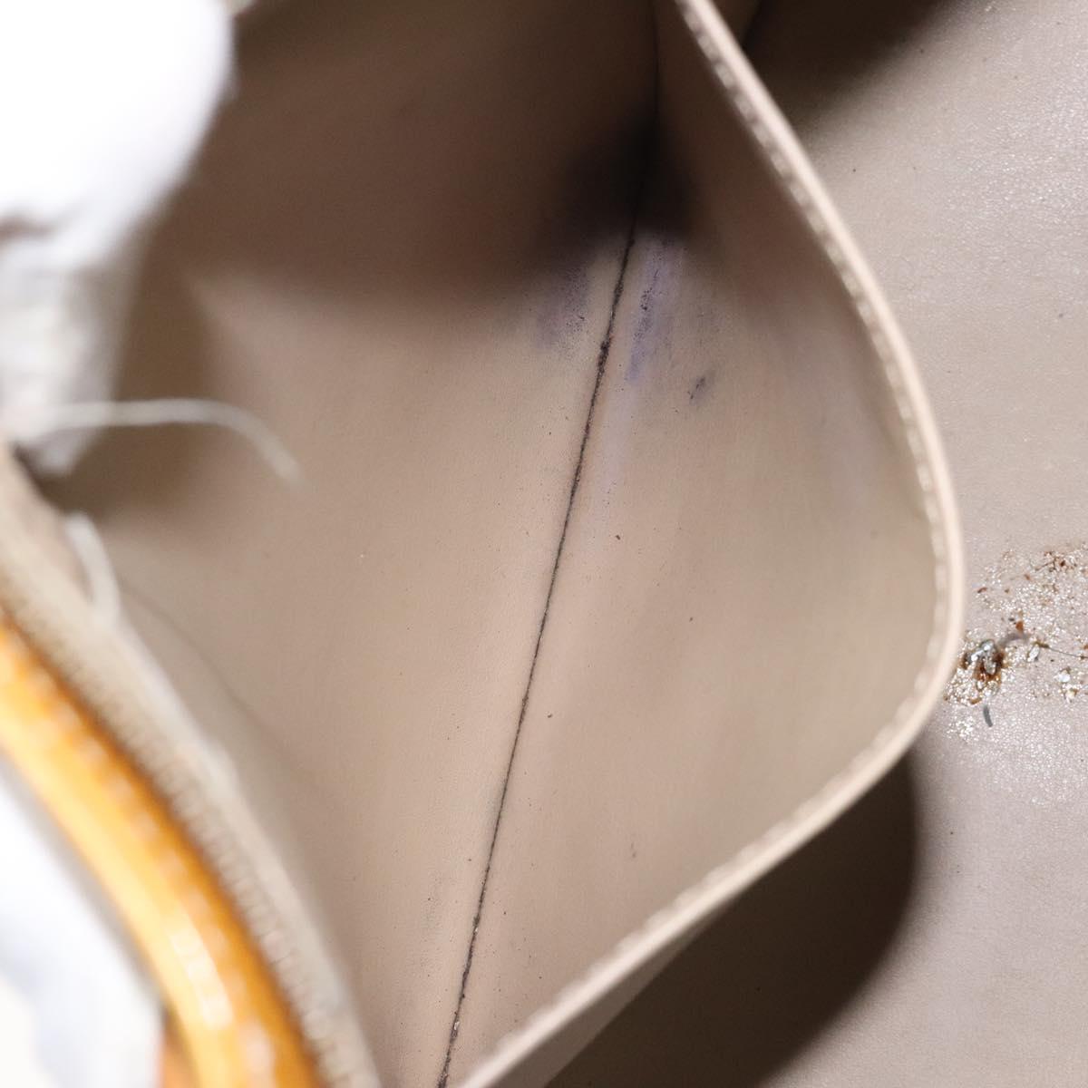 LOUIS VUITTON Monogram Vernis Houston Hand Bag Beige M91004 LV Auth th6217