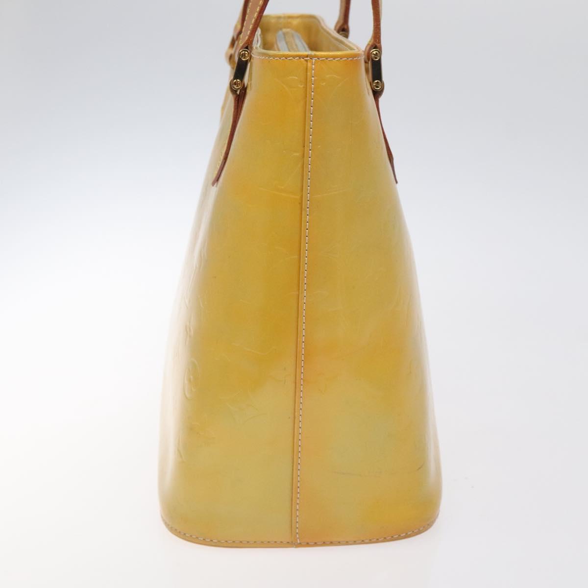 LOUIS VUITTON Monogram Vernis Houston Hand Bag Gris M91053 LV Auth th6218