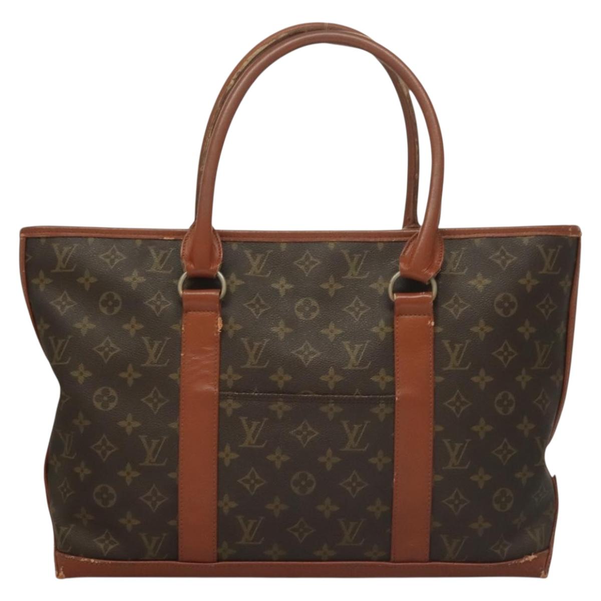 LOUIS VUITTON Monogram Sac Weekend PM Hand Bag M42425 LV Auth th6223