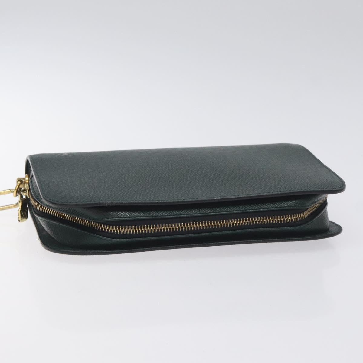 LOUIS VUITTON Taiga Baikal Clutch Bag Epicea M30184 LV Auth th6228