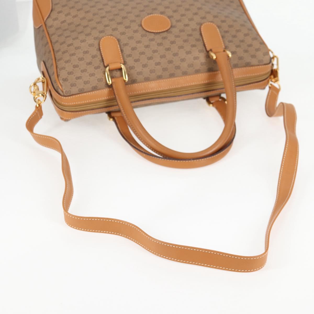GUCCI Micro GG Supreme Boston Bag PVC 2way Beige Gold 002 122 0033 Auth th6260