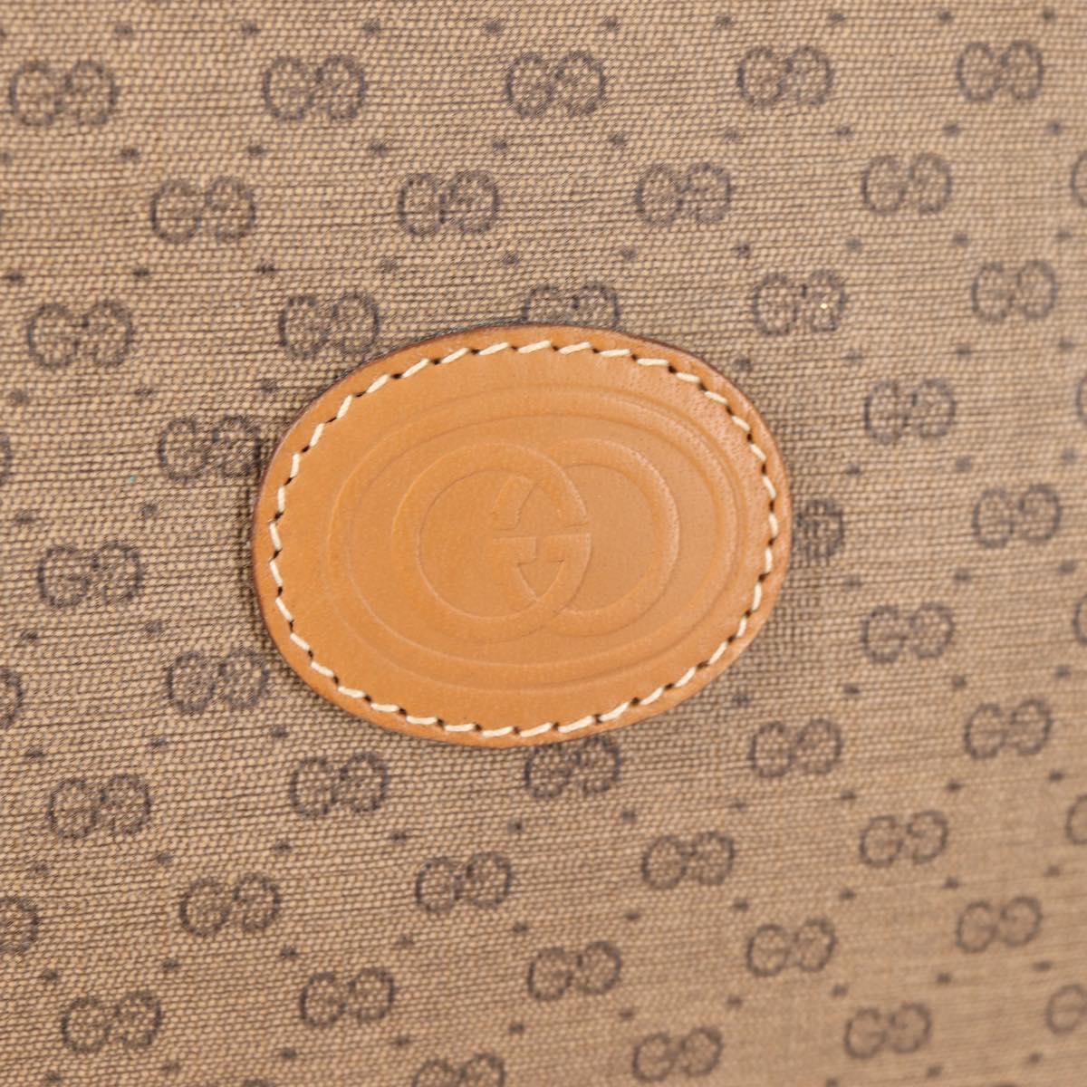 GUCCI Micro GG Supreme Boston Bag PVC 2way Beige Gold 002 122 0033 Auth th6260