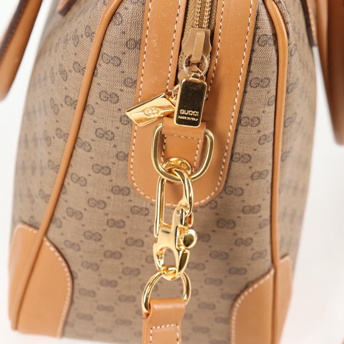 GUCCI Micro GG Supreme Boston Bag PVC 2way Beige Gold 002 122 0033 Auth th6260