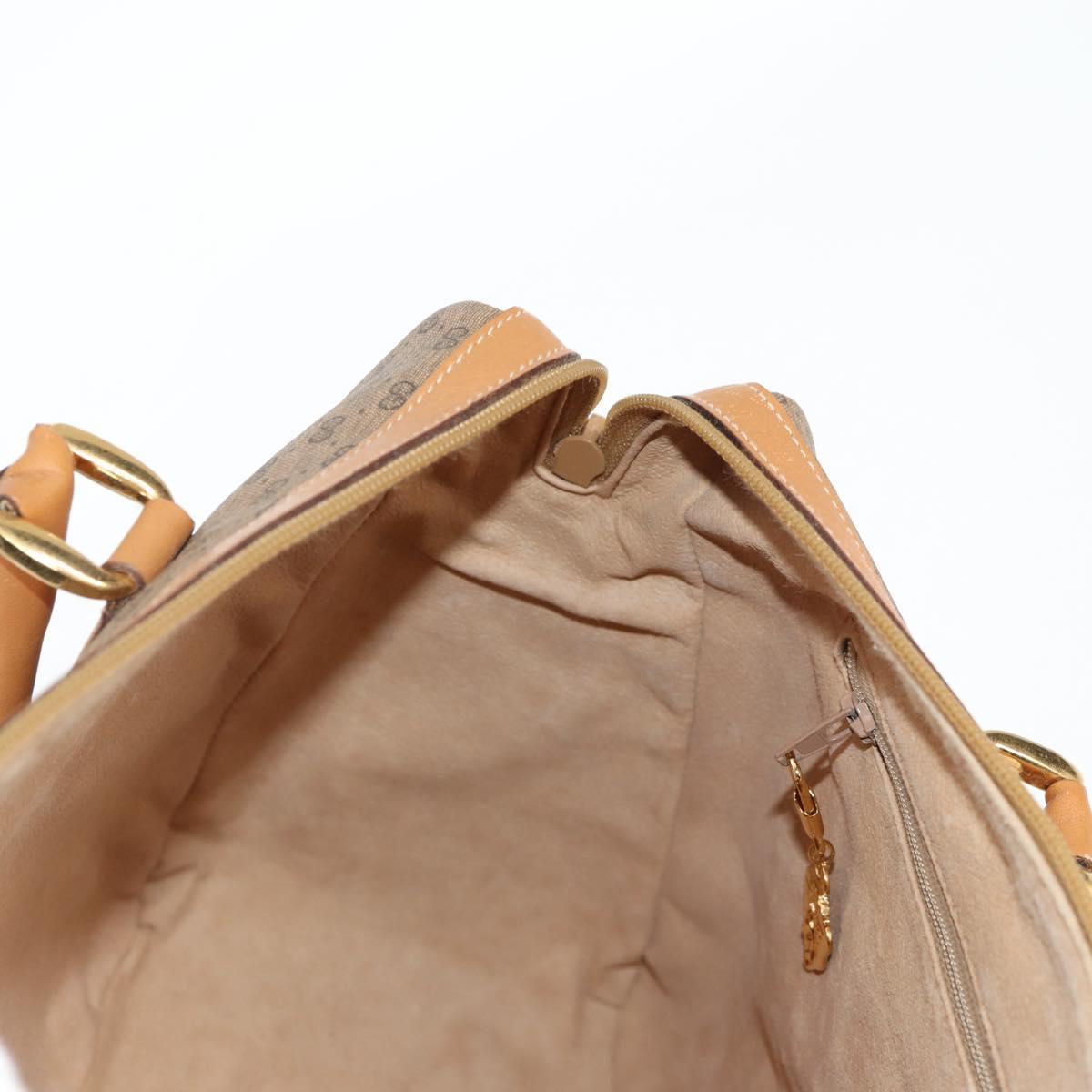 GUCCI Micro GG Supreme Boston Bag PVC 2way Beige Gold 002 122 0033 Auth th6260