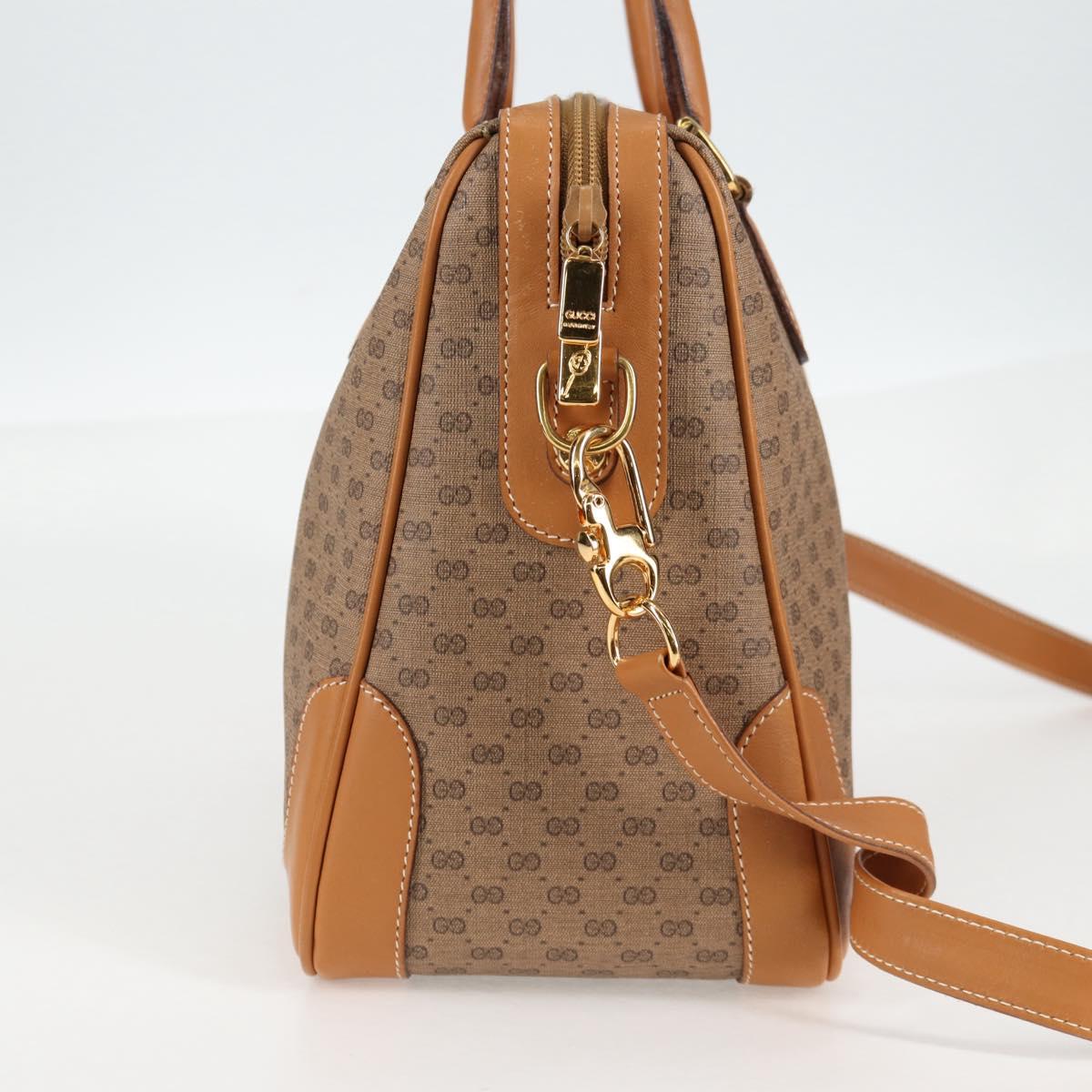GUCCI Micro GG Supreme Boston Bag PVC 2way Beige Gold 002 122 0033 Auth th6260