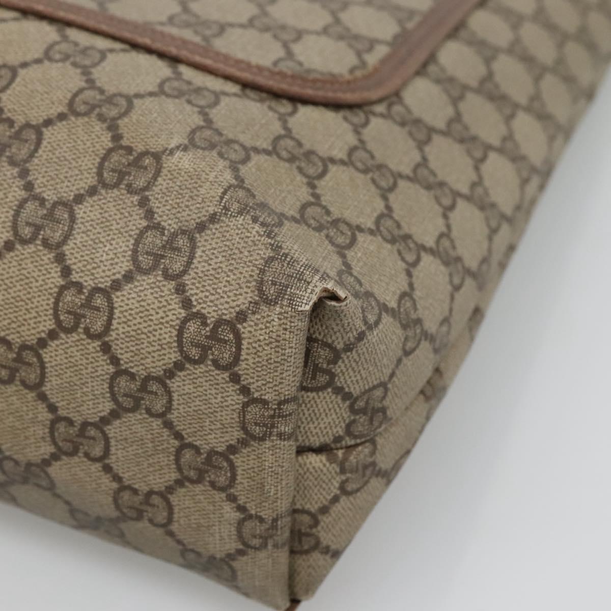 GUCCI GG Supreme Web Sherry Line Tote Bag PVC Beige 39 02 003 Auth th6261