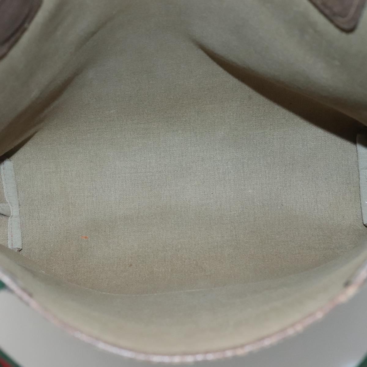 GUCCI GG Supreme Web Sherry Line Tote Bag PVC Beige 39 02 003 Auth th6261