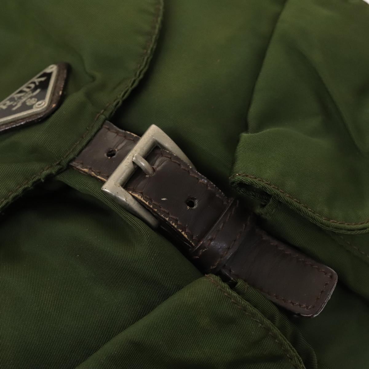 PRADA Backpack Nylon Khaki Auth th6262