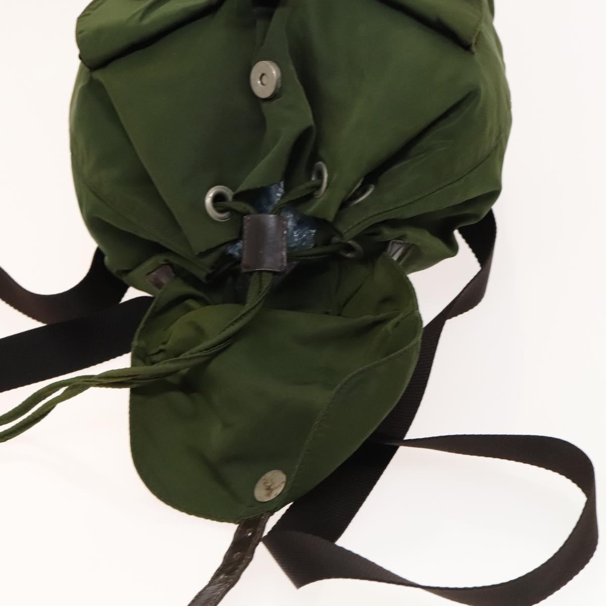 PRADA Backpack Nylon Khaki Auth th6262