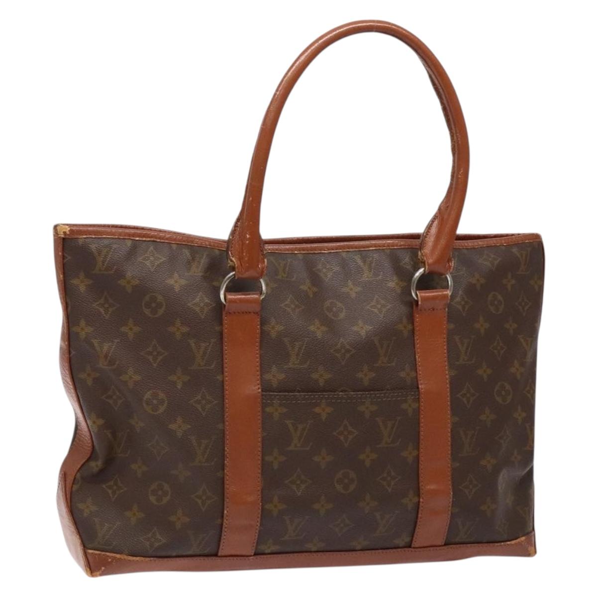 LOUIS VUITTON Monogram Sac Weekend PM Hand Bag M42425 LV Auth th6263