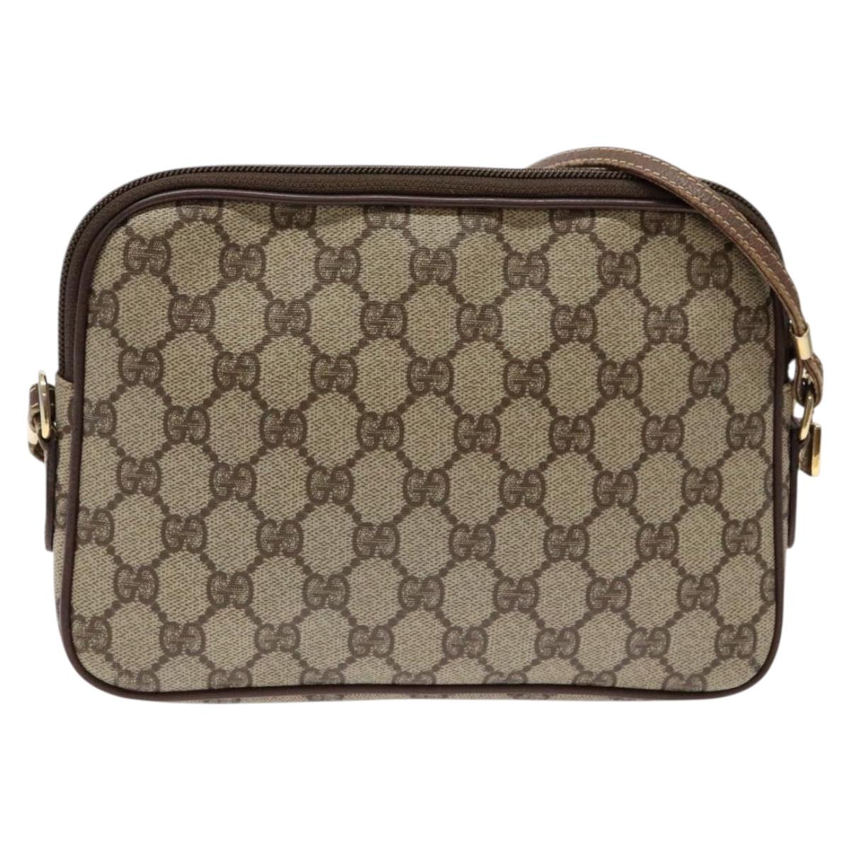 GUCCI GG Supreme Shoulder Bag PVC Beige Gold 007 115 6428 4002 Auth th6267