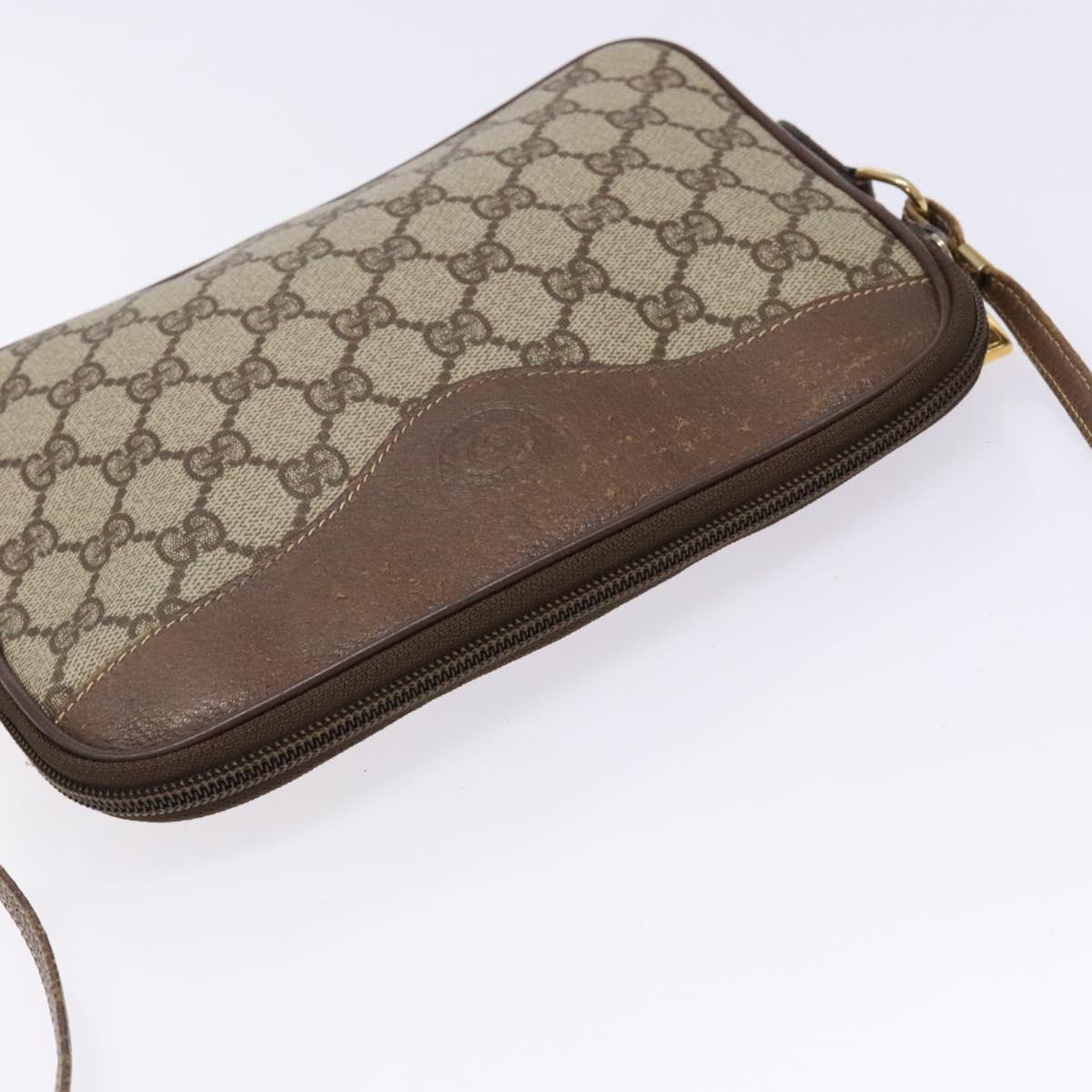 GUCCI GG Supreme Shoulder Bag PVC Beige Gold 007 115 6428 4002 Auth th6267