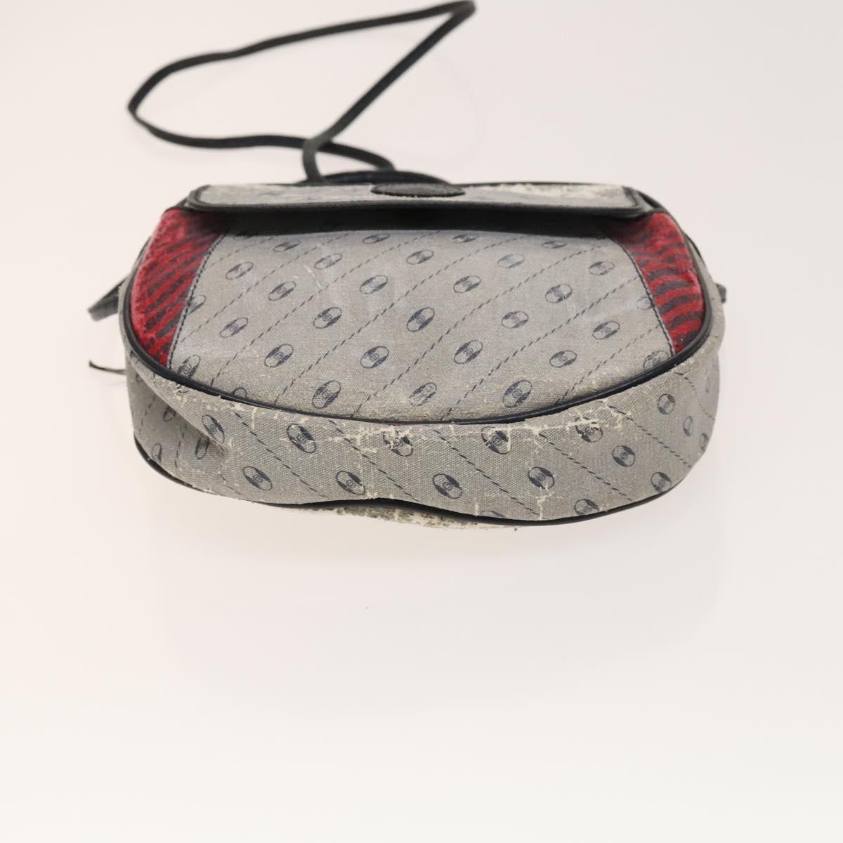 GUCCI GG Plus Supreme Shoulder Bag PVC 2Set Navy Beige gold Auth th6282