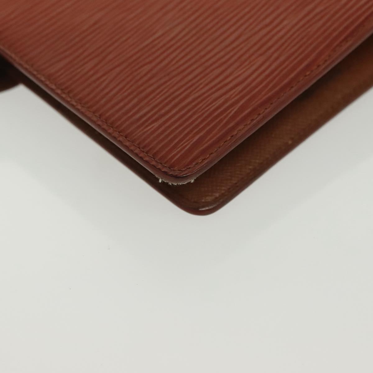 LOUIS VUITTON Epi Agenda MM Day Planner Cover Brown R20043 LV Auth th6290