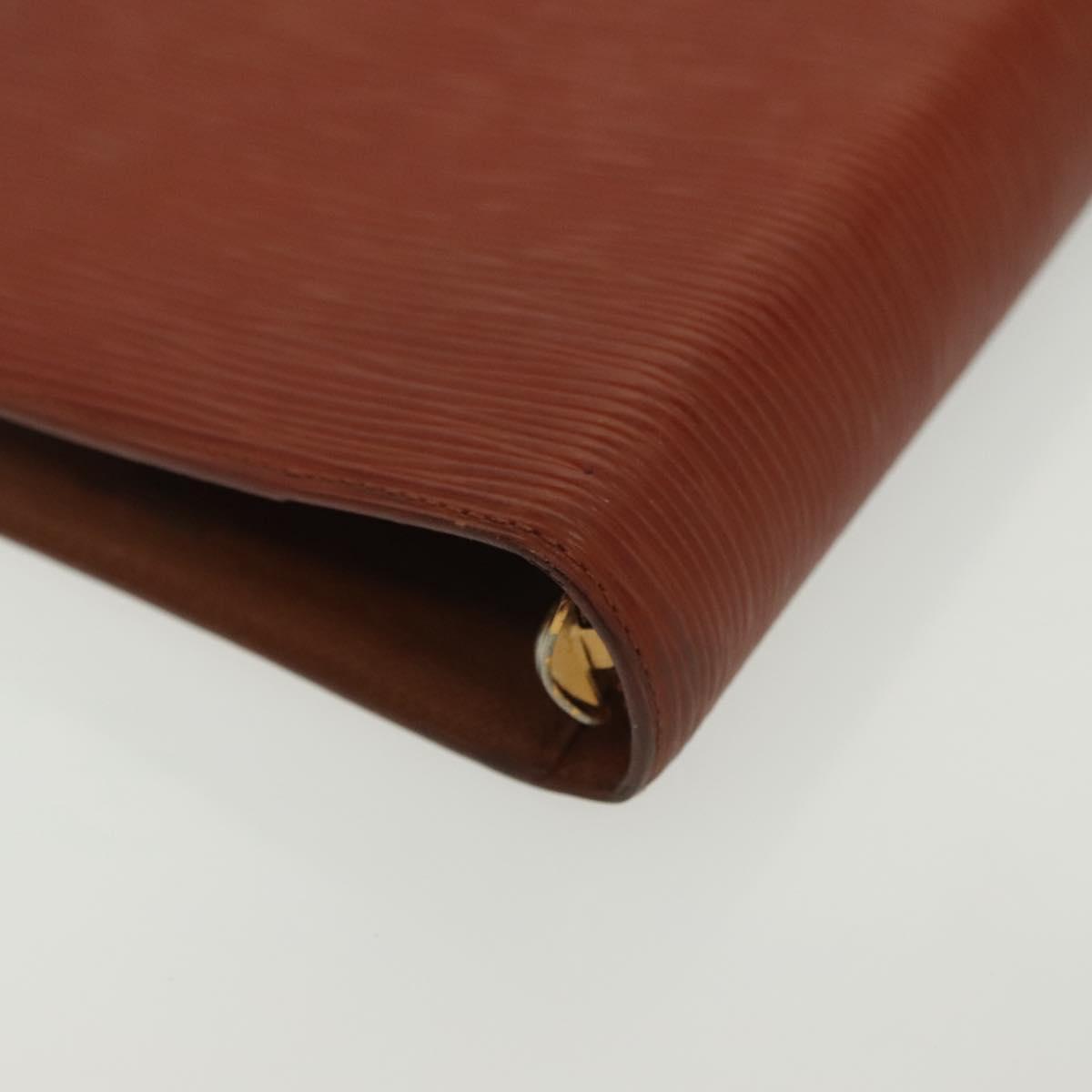 LOUIS VUITTON Epi Agenda MM Day Planner Cover Brown R20043 LV Auth th6290