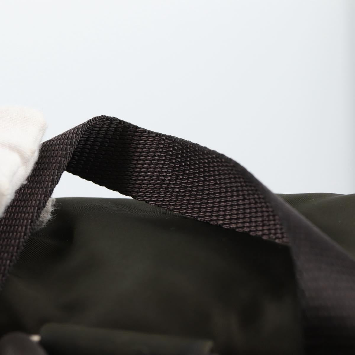 PRADA Backpack Nylon Khaki Silver Auth th6297