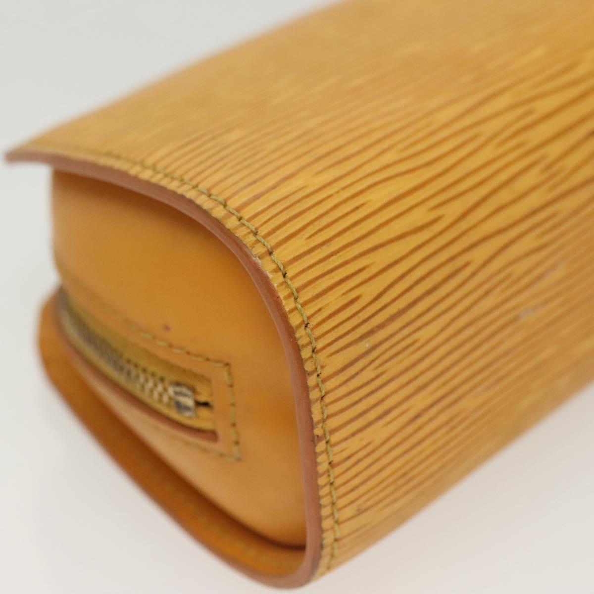 LOUIS VUITTON Epi Dauphine PM Pouch Yellow M48449 LV Auth th6299