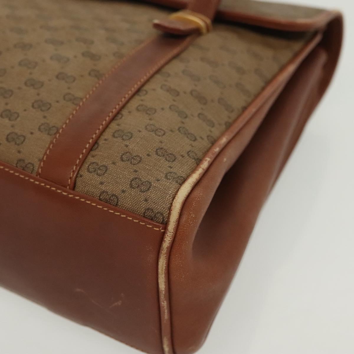 GUCCI Micro GG Supreme Hand Bag PVC Beige Gold 000 46 4857 Auth th6300