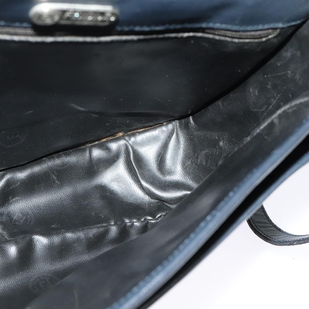 FENDI Shoulder Bag PVC Black Auth th6302