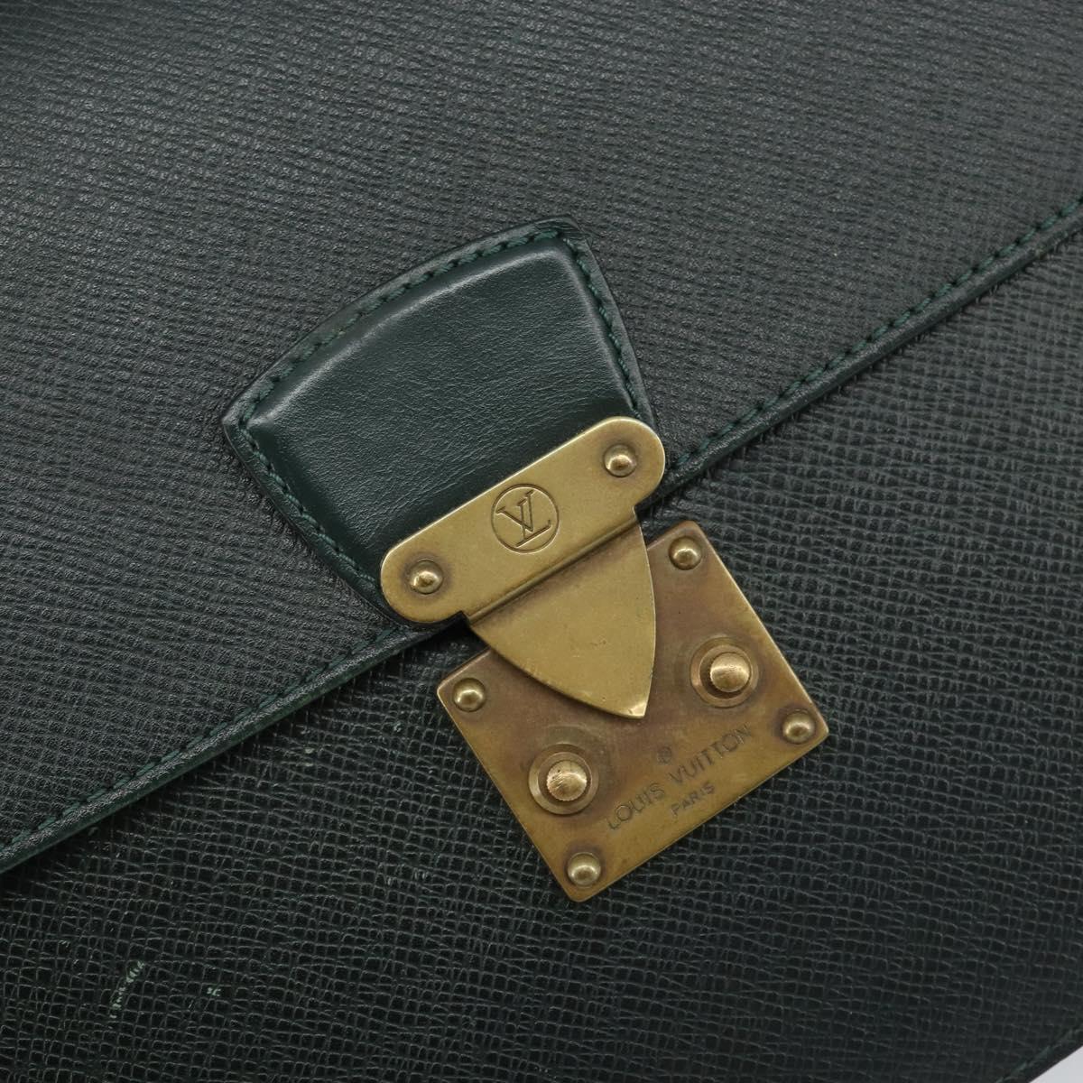 LOUIS VUITTON Taiga Pochette Kourad Clutch Bag Epicea M30194 LV Auth th6319