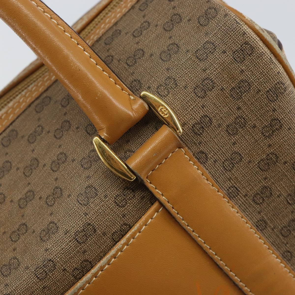 GUCCI Micro GG Supreme Hand Bag PVC Beige Gold 000 39 0158 Auth th6321