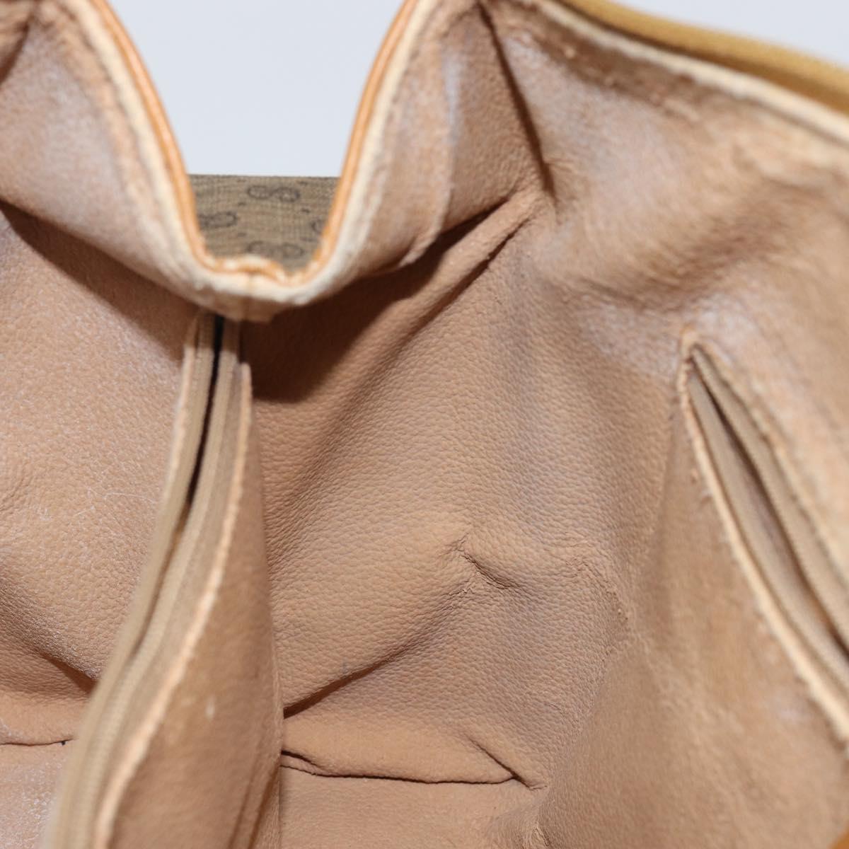 GUCCI Micro GG Supreme Hand Bag PVC Beige Gold 000 39 0158 Auth th6321