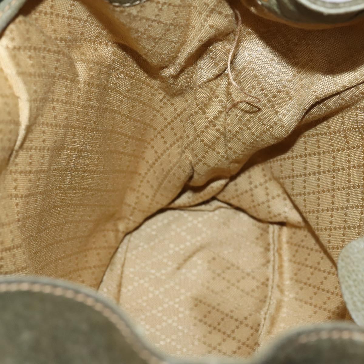 GUCCI Bamboo Backpack Suede Khaki Gold 003 2058 0016 Auth th6322