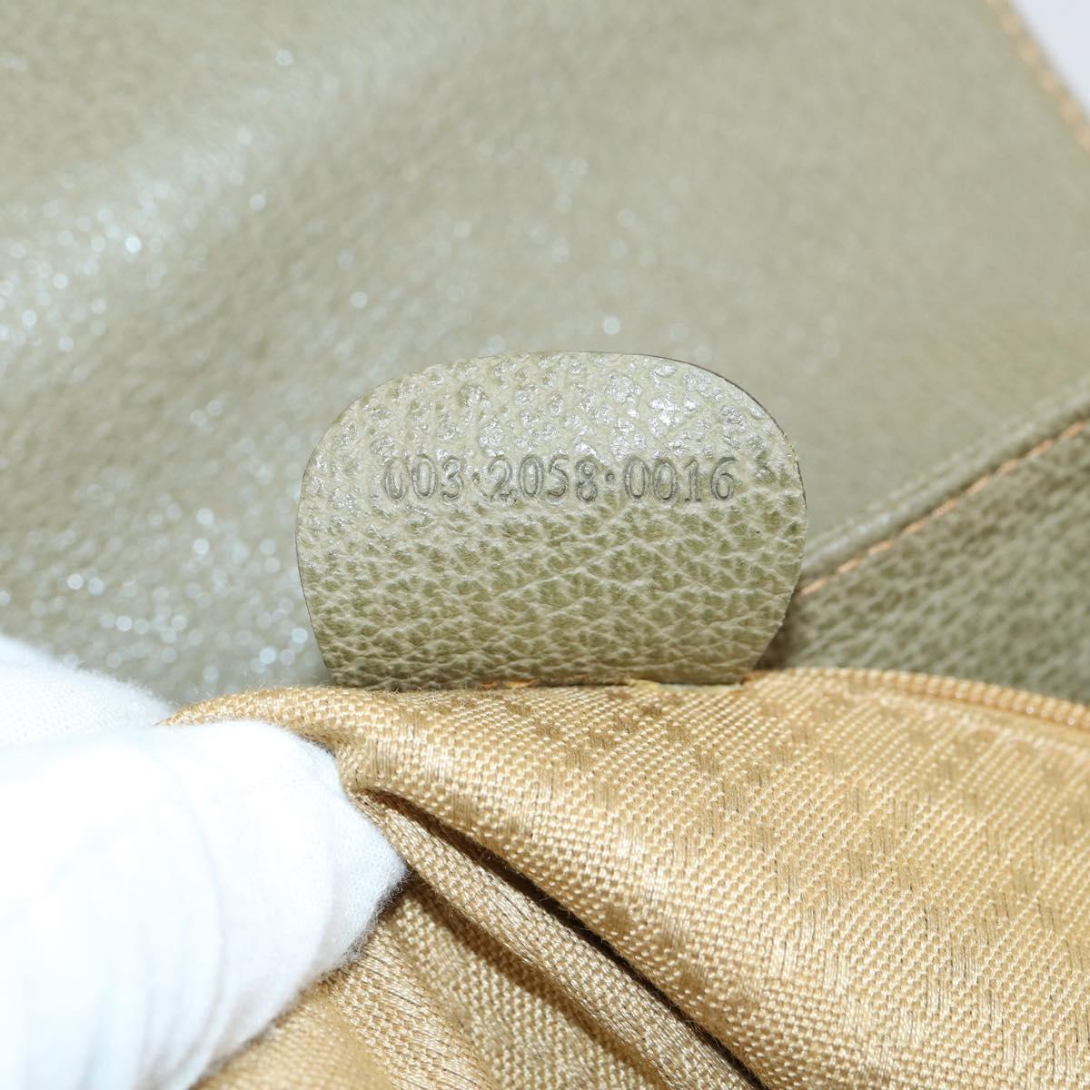 GUCCI Bamboo Backpack Suede Khaki Gold 003 2058 0016 Auth th6322