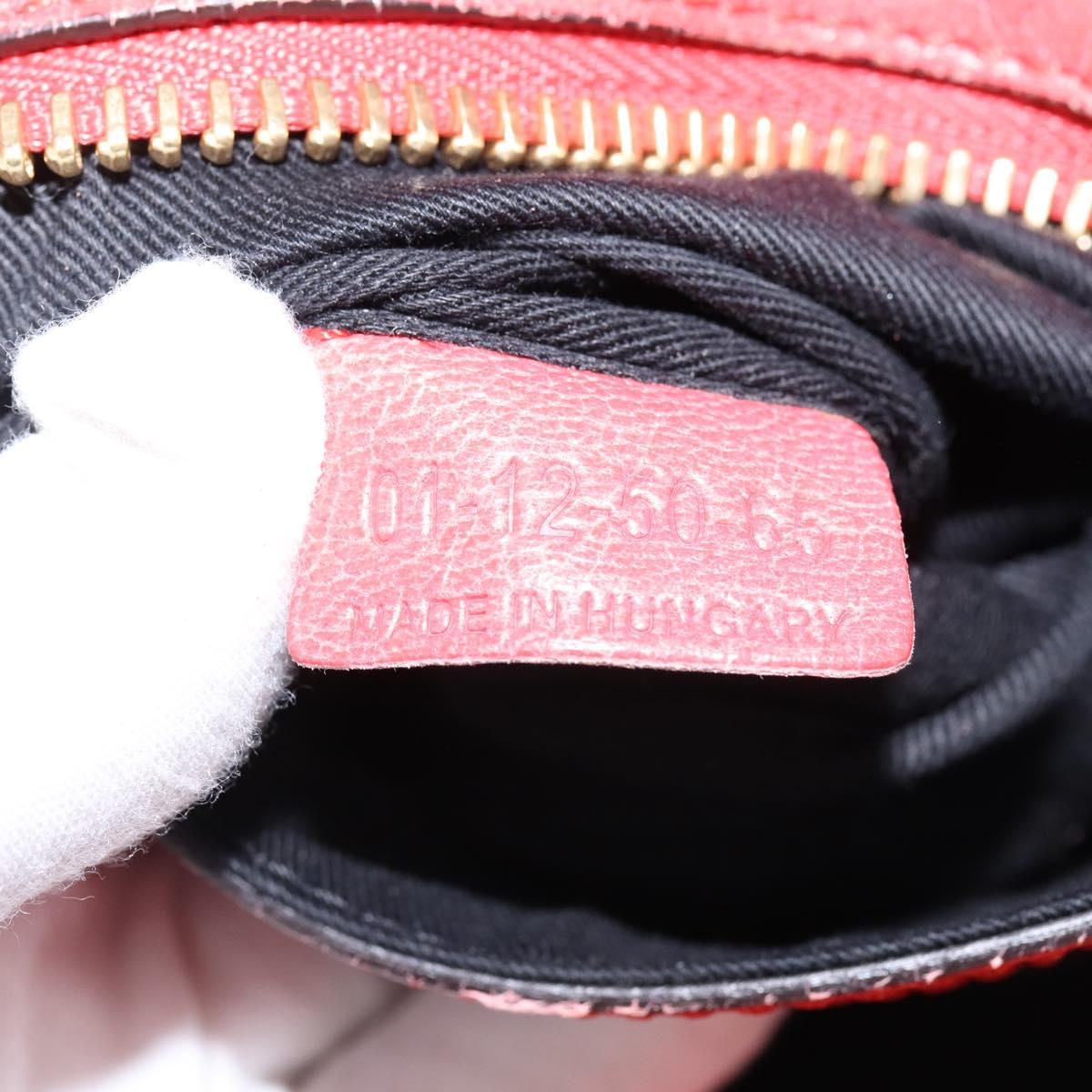 Chloe Etel Hand Bag Leather 2way Red Gold Auth th6324