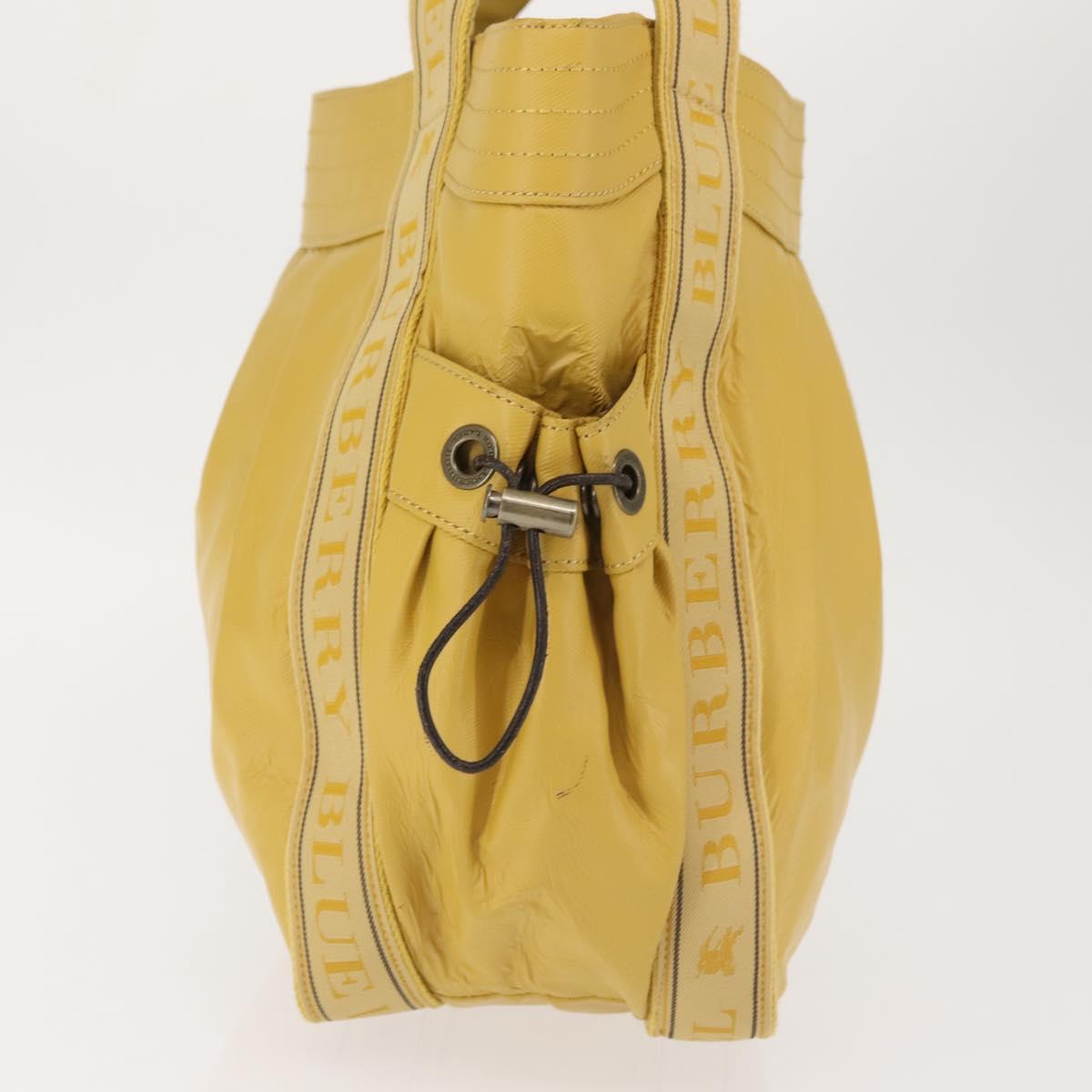 BURBERRY Blue Label Tote Bag Leather Yellow Auth th6327