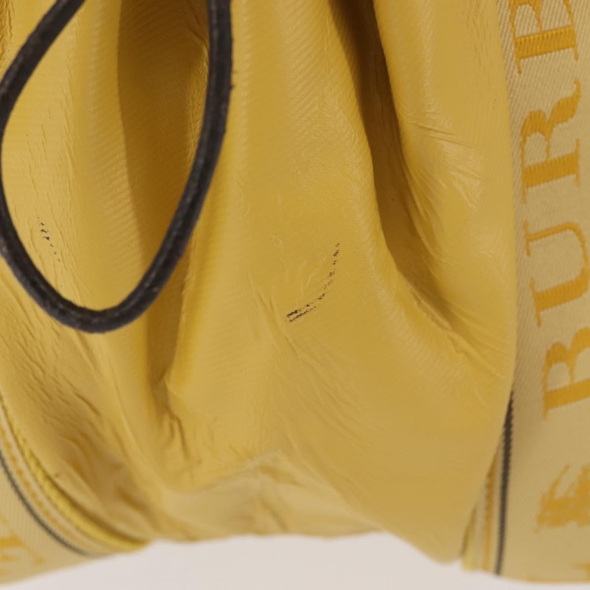 BURBERRY Blue Label Tote Bag Leather Yellow Auth th6327