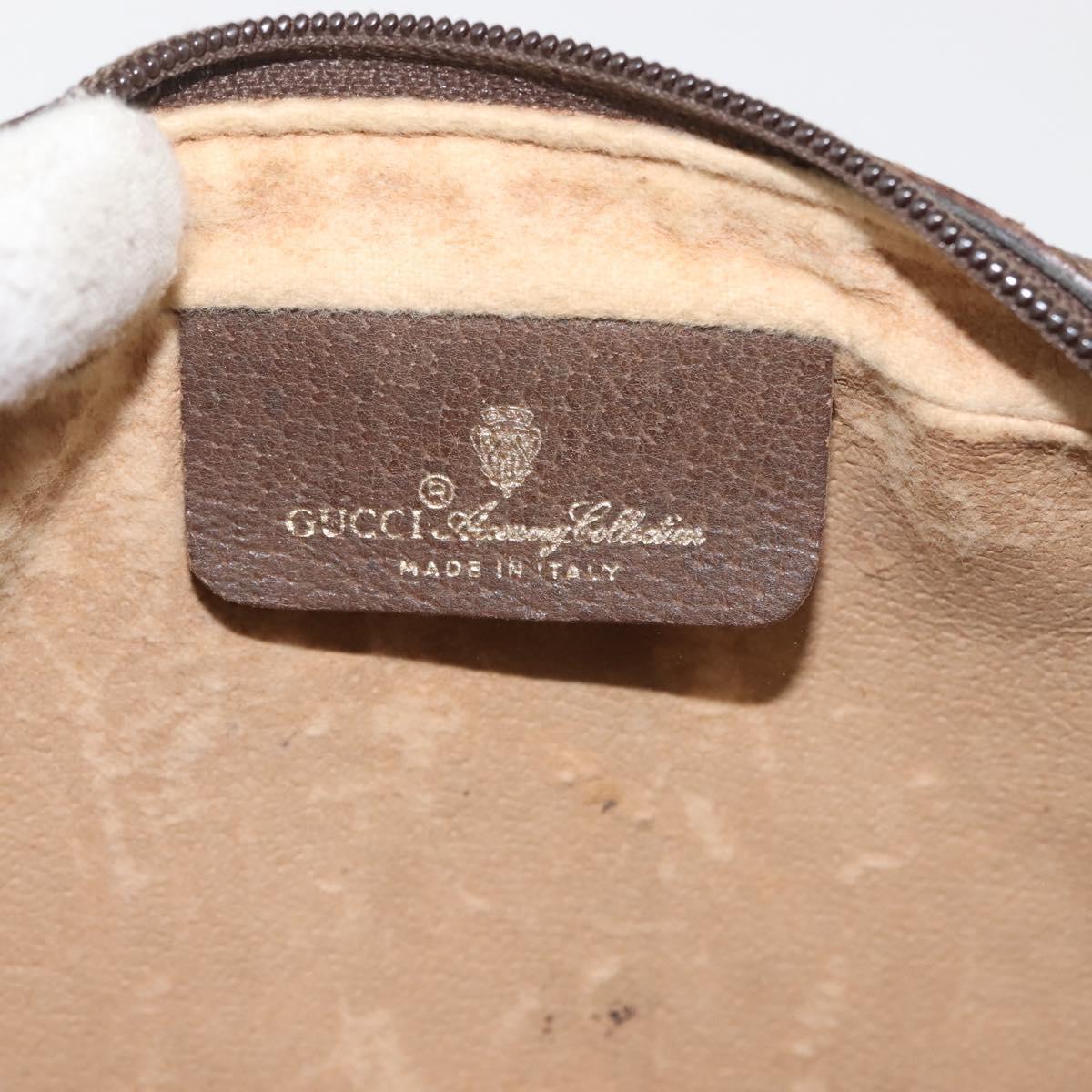 GUCCI GG Supreme Web Sherry Line Clutch Bag PVC Beige 156 01 012 Auth th6330