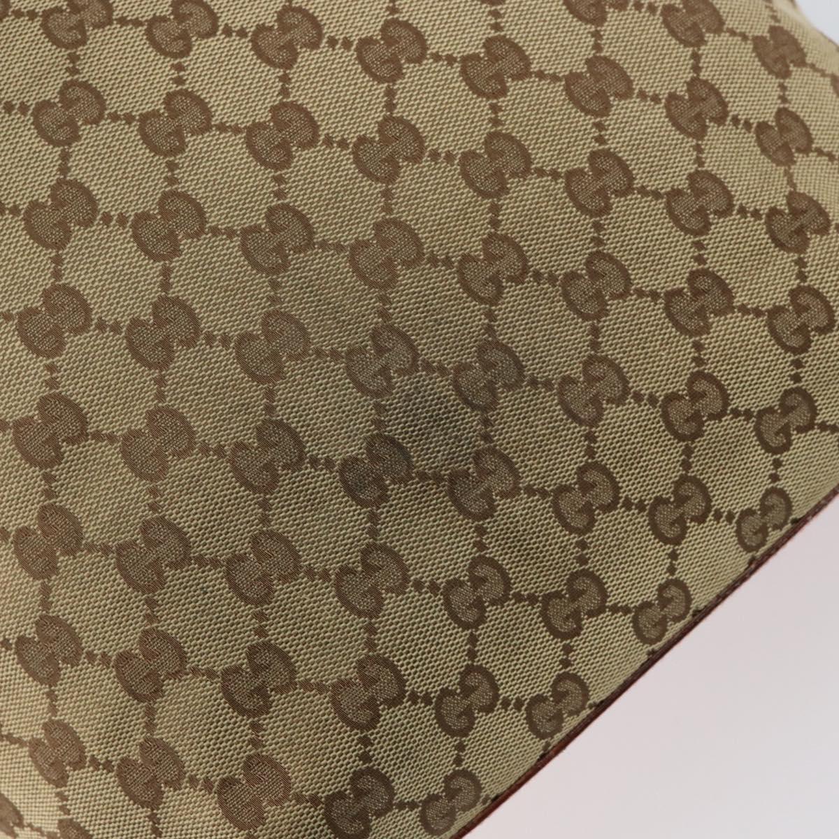 GUCCI GG Canvas Tote Bag Beige Gold 120836 Auth th6332