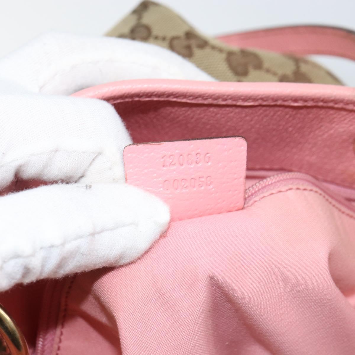 GUCCI GG Canvas Tote Bag Beige Gold 120836 Auth th6332